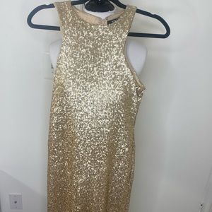 Gold sequin dress